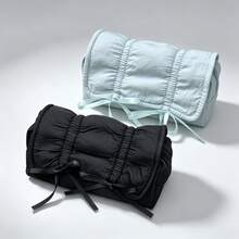 1pc Ruched Bow Pencil Case, Large Capacity Pencil Box, Quilted Ruched Design, Ribbon Bow Decor, Stationery Storage Bag, Makeup Bag, Suitable For Student Stationery Storage, Makeup Storage, Learning, Back To School Season Essential, Suitable For Back To School/Back To School Season, Birthday Gift, Halloween Gift, Thanksgiving Gift, Christmas Gift, New Year Multi-Festival Gift - Butterfly Ribbon - View 1