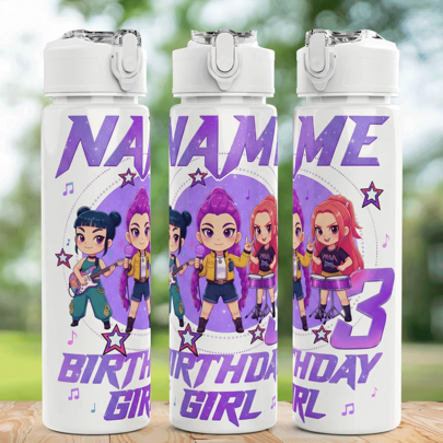 KPop Demon Hunters 1pc 5-Color K-POP Girl Group Style Anti-Spill Flip-Top Sports Water Bottle, Portable & Fashionable Design, 800ml-27oz Travel Cup With Strap, Straw And Lid, Cute Design, High Quality, Leak-Proof, Shock-Resistant, Durable Outdoor Sports Water Cup, Large Capacity Portable Cup, Suitable For Short Trips, Hiking, Picnic, Running, Fitness, Mother's Day, Halloween, Christmas, Thanksgiving, Father's Day, Valentine's Day, Students, Family, Boyfriend/Girlfriend, Birthday, Graduation Gifts, Suitable For Men And Women, Also A Great Surprise Gift For Fans