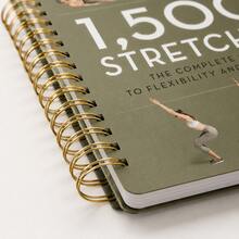 1500 Stretching Exercises Coil Tutorial Book, Olive Green Minimalist Sports Style Cover, Complete Flexibility And Body Stretching Training Guide, Includes Full Set Of Stretching Demonstration Exercises, Gold Double Coil Binding For Easy Flat Lay And Flipping, Suitable For Yoga Enthusiasts, Fitness People, Sedentary Office Workers, Can Be Used For Home And Gym Practice, Relax Muscles, Improve Body Flexibility, Stretching Reference Tool Book For Before And After Exercise, Zero-Based Stretching Self-Study Manual, Body Posture Stretching And Shaping Exercise Tutorial Notebook - Style 1 - View 6