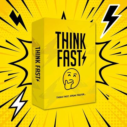 Think Fast Fast Reaction Party Card Game, 55 Fast-Paced Category Challenge Cards, Suitable For Adults And Teens, Halloween Christmas Holiday Party Interactive Game, Family Game Night, Ideal Entertainment Gift For 2+ Players