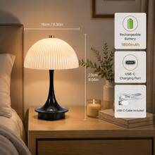 LED Smart Rechargeable Desk Lamp, Built-In 1800mAh Lithium Battery, Touch Switch Control, 3-Color Adjustable Brightness, Detachable Portable Design, Suitable For Living Room, Bedroom, Kitchen, Hallway, Entryway, Ideal Gift - Desk Lamp - View 8