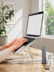 1 buah Dudukan Laptop, Dudukan Laptop Lipat dan Dapat Diatur untuk Meja, Dudukan Laptop Lipat & Dapat Diatur, Dudukan Meja untuk Cooler Pad Notebook, Dudukan Tablet Portabel Universal yang Dapat Diatur, Cocok untuk Semua Laptop - beraneka warna - View 3