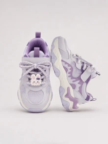 Balabala Kids Running Shoes Lightweight Breathable Non-Slip Sports Shoes - White Purple - View 2