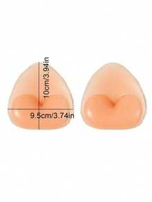1 Par de Almofadas de Silicone Triangulares para Seios, Inserções de Sutiã Reutilizáveis com Efeito Push-Up e Modelagem, Adequadas para Maiô Bikini, Roupa de Banho, Roupa Esportiva, Vestido, Acessórios de Lingerie Feminina - Caqui - Visão 11
