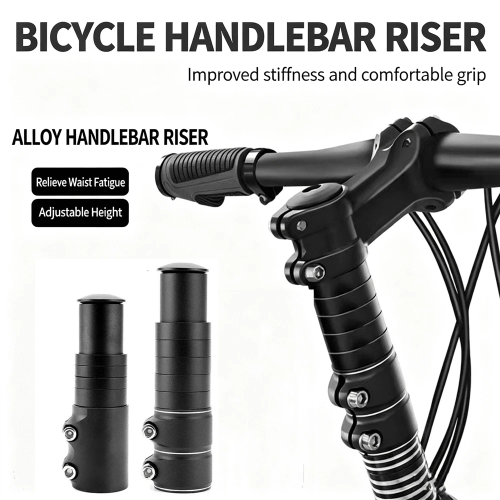 1pc Universal Mountain Bike Stem Extender Height Increaser Handlebar Riser Fork Accessory To Enhance Your Riding Experience, Use This Universal Bicycle Stem Height Increaser - Mountain Bike And Road Bike Handlebar Extension Adapter - Multicolor - View 1