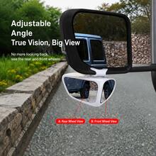 2pcs 360° Rotatable Dual-Lens Blind Spot Mirror – Wide-Angle HD Rearview Auxiliary Mirror For Universal Cars, SUVs & Trucks - A - View 8