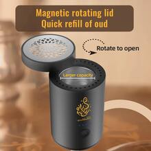Charcoal Oud 2-In-1 Electric Incense Burner Power Display Portable Type-C Charging Bakhoor Burner For Car - Monochrome - View 4