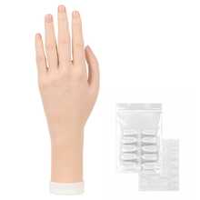 CHUAN SHANG Flexible Jointed Nail Art Practice Hand Model, Jewelry Display Prop, Multi-Functional Accessory - Apricot - View 13