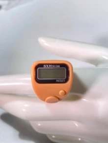 Solid Color Water Drop Ring Electronic Counter, Minimalist Matte Finger Tally Counter, Portable Digital Display Press-To-Count Buddhist Prayer Chanting Counting Tool, Ring-Style Electronic Counter, No-Drill Minimalist Portable Manual Tally Counter, Prayer Counting Supplies, Multiple Colors Available - Multicolor - View 6