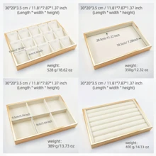 Premium Stackable Metal Frame Velvet Jewelry Display Tray, Multi-Compartment Design, Suitable For Rings, Necklaces, Bracelets, Home Decor, Retail Counter, Live Streaming Props, Gifts - Same Style, Multiple Colors and Sizes - View 5
