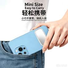 2pcs Foldable Back‑Stick Phone Stand, 2‑In‑1 Mirror & Phone Holder, Vertical Horizontal View Mini Invisible Portable Phone Support - Clear 2pc - View 5