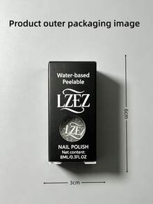 1瓶水性指甲油 LZEZ 2026新款 8ml 免烘烤可撕除持久快乾學生用指甲油 無酒精 - 藍色 - 查看 7