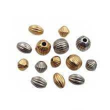 10pcs Stainless Steel Geometric Spcer Bead Charms DIY Jewelry Making Accessories For Necklace Bracelet Crafts Findings - Spacer Beads - View 1