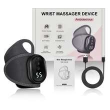 Black Cordless Wrist Heating Pad For With 3 Heating Levels 3 Vibrations Heated Massage Wrist Brace Wrist Wrap Sports Wrist Joint Protection Tool Rechargeable Wristband,Perfect For Teacher's Day Gift,Suitable For Sending To Boyfriends And Girlfriends - Black - View 11