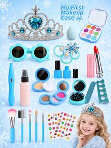 Little Girl Makeup Bag, Princess Handbag, Pretend Princess Toy, Includes Mirror, Comb, Lipstick, Perfume Toy Bag, Holiday Birthday Gift, Not Real Cosmetics - Multicolor - View 7