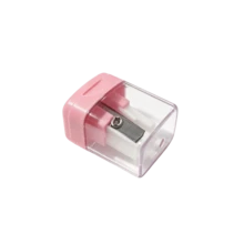 1/4 cái gọt bút chì nhựa mini màu macaron, thiết kế nắp gập di động, phù hợp cho văn phòng, học tập và trường học, phụ kiện văn phòng phẩm để bàn dễ thương, quà tặng cho bạn bè - A - Xem 7