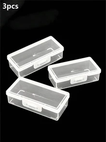 12pcs/9pcs/6pcs/3pcs/2pcs/1pc Nail Art Tool Storage Box, Nail File Box, Nail Tool Box, Nail Pen Storage Box, Storage Box, Light Therapy Pen Sponge Buffer Storage Box, Portable Long Box, Nail Supplies Plastic Transparent Tool Box, Nail Chip Box, Storage Box - White - View 13