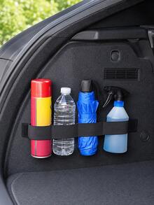 2Pcs Self-Adhesive Car Trunk Storage Strap, Magic Tape Fixing Belt For Auto Trunk Organizer, Holds Tools Water Bottles Umbrella, Car Interior Accessory - Multicolor - View 1
