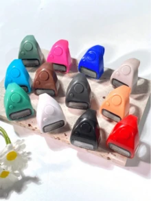 Solid Color Water Drop Ring Electronic Counter, Minimalist Matte Finger Tally Counter, Portable Digital Display Press-To-Count Buddhist Prayer Chanting Counting Tool, Ring-Style Electronic Counter, No-Drill Minimalist Portable Manual Tally Counter, Prayer Counting Supplies, Multiple Colors Available - Multicolor - View 11