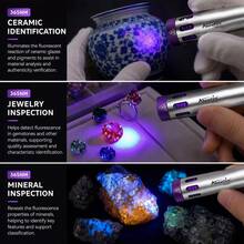 Alonefire Senter UV Mini 365nm Lampu Hitam dengan Lensa Filter, Senter Genggam Isi Ulang USB LED Ganda, Detektor Ultraviolet untuk Pengeringan Kuku Gel, Detektor Urine Hewan Peliharaan, Deteksi Kebocoran, Identifikasi Bijih & Perhiasan, Otentikasi Uang, Berburu Kalajengking - MultiWarna - View 9