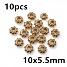 10pcs Stainless Steel Pumpkin Spacer Beads Charms DIY Jewelry Making Accessories For Necklace Bracelet Crafts Findings - Spacer Beads - View 9