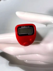 Solid Color Water Drop Ring Electronic Counter, Minimalist Matte Finger Tally Counter, Portable Digital Display Press-To-Count Buddhist Prayer Chanting Counting Tool, Ring-Style Electronic Counter, No-Drill Minimalist Portable Manual Tally Counter, Prayer Counting Supplies, Multiple Colors Available - Multicolor - View 10
