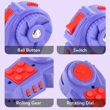 1PC,Multifunctional Fidget Toy, 8-In-1 Fingertip Stress Relief Game Handle Toy, Button Pressing, Spinning & Sliding Interactive Handheld Desk Toy, Portable Relaxation Gadget, 4 Color Options - Multicolor - View 3
