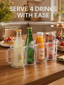 1pc Clear Plastic Beverage Can Storage Box - Stackable Non-Beverage Organizer, Ideal For Soda, Soft Drinks, And Beer Cans; Space-Saving Storage Box For Canned Beverages, Perfect For The Refrigerator, Pantry, And Kitchen Countertops - Multicolor - View 2