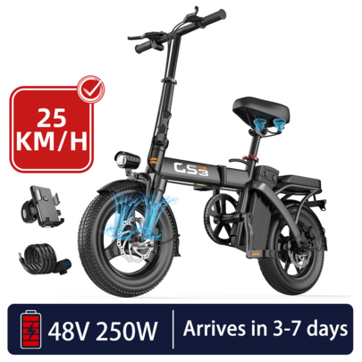 Nineday Valentine's Day Best-Selling Folding Electric Bike, 25KM/H, Adult City E-Bike, Equipped With 14-Inch Tires, Dual Disc Brakes, Front Suspension, 48V Removable High-Capacity Battery, Foldable Design For Easy Storage, An Ideal Choice For Daily Commuting
