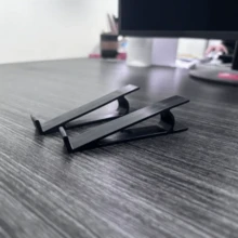 1pc Ergonomic Laptop Stand, Portable Desktop Notebook Riser Holder, Cooling Computer Support Bracket For Home Office Workspace, Compatible With Most Laptops, Space Saving Desk Accessory,Back To School,Office Desk Accessories,Room Decor. - Multicolor - View 10