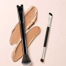 1pc U-Shaped Nose Contour Highlighter Makeup Brush - Dual-Ended Nose Shadow & Highlighter Brush, U-Shaped Handle Design, Ergonomic Grip, Soft Bristles, Precise Nose Contour Sculpting, Suitable For Blending And Highlighting Nose Wings, Christmas Gift, Halloween Gift - Multicolor - View 14