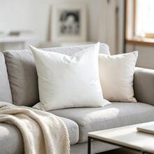 White Duck Goose Feather Down Square Pillow Insert 18x18 20x20 21x21 Inch Soft Fluffy Cotton Down-Proof Cover Cushion Core Stuffed Throw Pillow Inner For Sofa Bed Home Hotel Decor - White - View 11