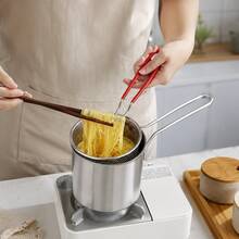 Stainless Steel Deep Fryer With Strainer Rack - Compact And Easy To Use - Perfect For Making Crispy Potato Chips, French Fries, Fish And Chicken - Essential Kitchen Tool For Home Cooking - View 11
