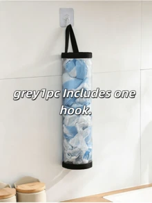 1pc Plastic Bag Dispenser Rack Storage Organizer, Suitable For Kitchen Storage, Also For Behind Door Storage. Kitchen, Storage Rack, Kitchen Essentials, Kitchen Accessories, Bathroom Accessories, Storage Organizer, Kitchen Tools, Kitchen Decor. - Multicolor - View 11