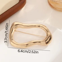 1Pc/2/3Pcs Vintage Geometric Asymmetric Shape Brooch, European And American Style Suitable For Party, Banquet, Vacation, Daily Wear, Suit And Coat Decoration - Multicolor - View 4