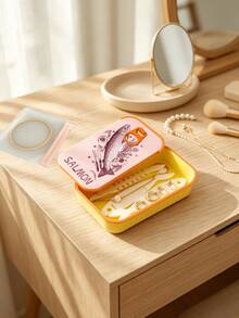 Portable Salmon Pattern Travel Jewelry Box With Fish-Shaped Compartments, Compact Anti-Tangle Earring And Necklace Storage Box, Exquisite Small Jewelry Organizer For Travel And Daily Use, Gift For Female Friends - Multicolor - View 7