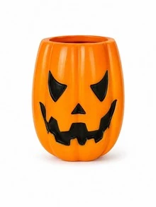 1pc Halloween Pumpkin Jack-O'-Lantern Storage Box, Cute Autumn Home Decor Organizer, Suitable For Makeup Brushes, Kitchen Supplies, Desk And Vanity Essentials - Multicolor - View 7