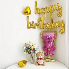 1 Set Happy Celebration Balloon Banner Kit - Foil Lowercase Letter Balloons, Suitable For Party, New Year, Valentine's Day, Christmas Decoration - Includes Multiple Holiday Components - View 7