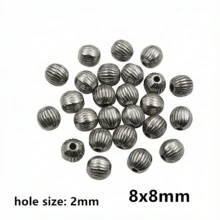 10pcs Stainless Steel Geometric Spcer Bead Charms DIY Jewelry Making Accessories For Necklace Bracelet Crafts Findings - Spacer Beads - View 8