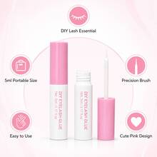 SRCKFIZ Lem Bulu Mata DIY untuk Bulu Mata Gugus, Lem Bulu Mata Portabel 5ml dengan Ujung Aplikator Ultra Halus, Perekat Bulu Mata Palsu Cepat untuk Pemula dan Pecinta Kecantikan - View 2