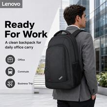 1pc Lenovo ThinkPad Computer Backpack, Large Capacity With Independent Laptop Compartment & Multi‑Functional Storage Pockets, Durable For School, Office, Daily Commute And Travel Use - View 4