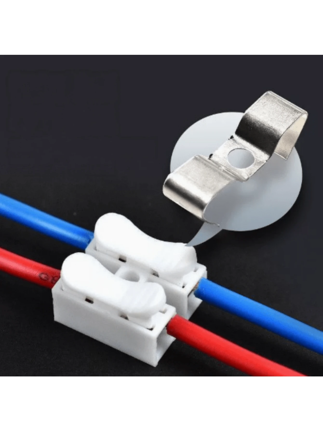 Wholesale Price Of Wire Connectors, 2-Pin Flame-Retardant LED Light Connectors, CH-2 Quick Connect Terminals, Two Position Compression Type Wire Clamp Terminal Lights, Self-Locking Terminal Connectors, Wiring Workpieces - A - View 1