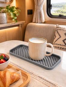 Available In 2 Colors, Bathroom Tray Soft Draining Mat, Soft Drainage Tray, Flexible Material, Non-Slip And Durable, With Hanging Holes - Multicolor - View 10
