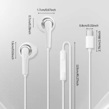 YUAOVCQ Wired In-Ear Headphones, Large Dynamic Driver Unit HiFi Sound Quality, High-Definition Call Microphone, 3.5mm Or Type-C Interface, Comfortable Fit, 1.2m Wired Earphones, Suitable For Smartphones, Computers, Game Consoles - View 11
