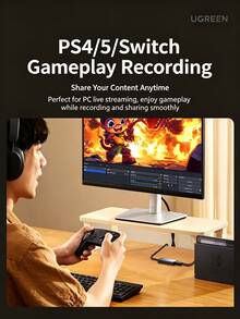 UGREEN UG707 HDMI Video Capture Card 4K60Hz HD RGB24 Compatible With Switch2/PS5 Nikon Sony Canon Camera Phone IPad Tablet PC Gaming Live Streaming Recording - View 8