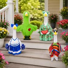 A Porch Goose Costume Set For 23-Inch Patio Goose Statues, A Versatile Garden Goose Statue Accessory For Porch Displays And Patio Landscaping, Suitable For All Seasons For Outdoor Lawn Goose Decorations (Goose Statue Not Included). - Goose Clothing - View 4