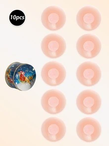 2pcs/10pcs Invisible Bra Pads, Flower Design, Soft Silicone Invisible Design, Comes With Blue Christmas Style Jar, Suitable For Daily Wear, Travel, Party, Pool, Home And Formal Occasions, Suitable For Backless Sleeveless Evening Gowns, Daily Wedding Dresses And Matching Accessories - Multi-color - View 13