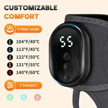 Black Cordless Wrist Heating Pad For With 3 Heating Levels 3 Vibrations Heated Massage Wrist Brace Wrist Wrap Sports Wrist Joint Protection Tool Rechargeable Wristband,Perfect For Teacher's Day Gift,Suitable For Sending To Boyfriends And Girlfriends - Black - View 9