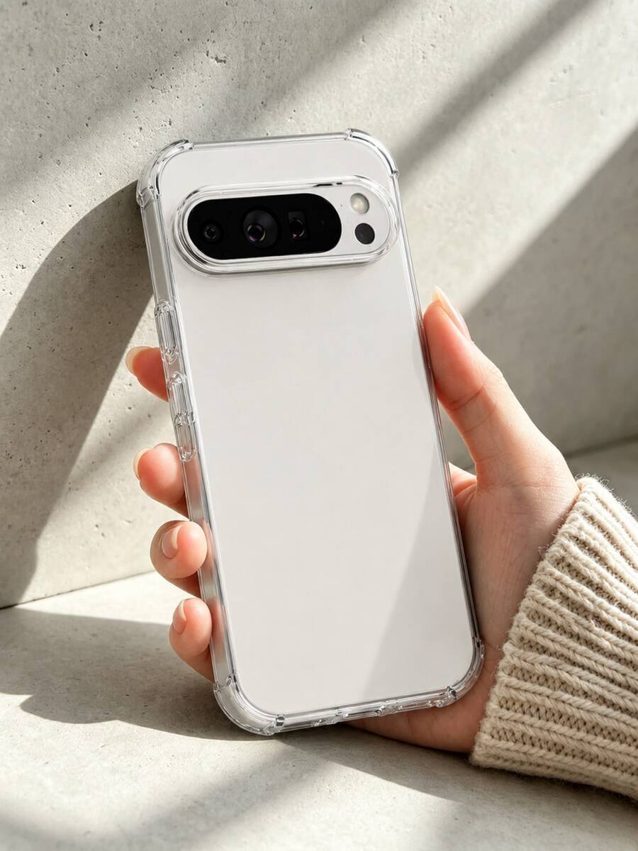 Thickened Airbag Transparent Anti-Drop Phone Case, Full Lens Coverage High Transparency Soft Shell Protective Cover, Minimalist Versatile Style Suitable For 11, Pixel 11 Pro, Pixel 11 Pro XL, Pixel 11 Pro Fold (Pixel 9 10 11 Series Combination, Practical And Highly Attractive Gift Item - Clear - View 1