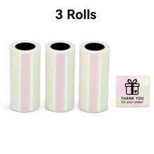 Pearlescent Film Transparent Thermal Paper, 53Mm, Self-Adhesive, Printable, Compatible With Portable Thermal Printers, Transparent Paper For Labeling Bottles, Photos, Text, Study Notes, Organization - View 9